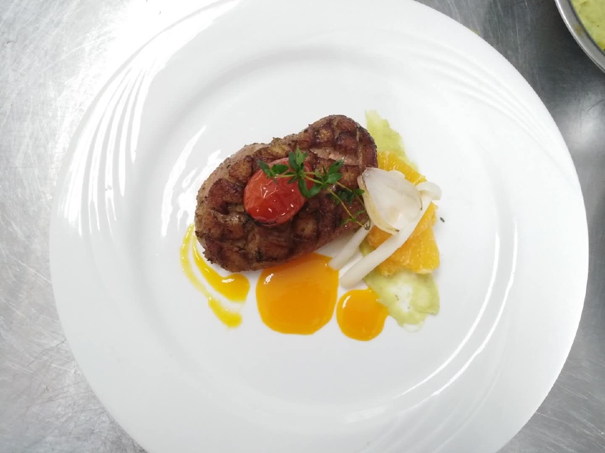 法式香橙鸭胸四个摆盘不一样的