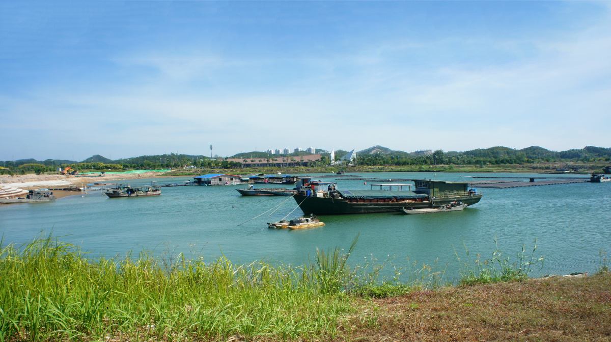 拍大海玩码头广西钦州沙井港