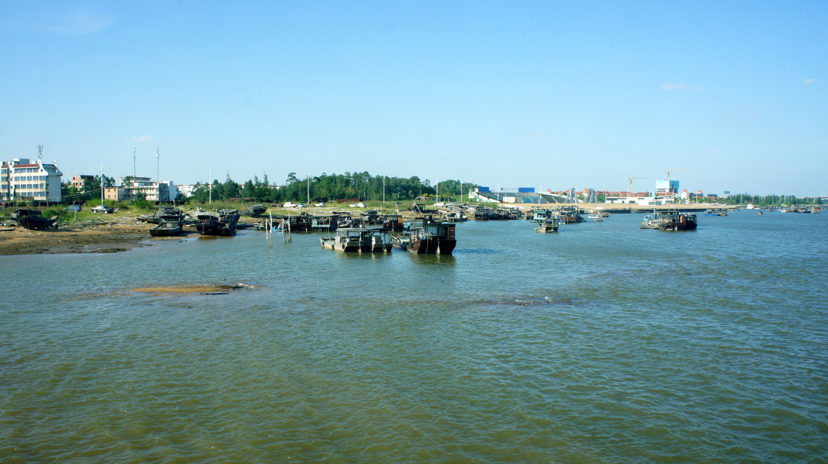 拍大海玩码头广西钦州沙井港