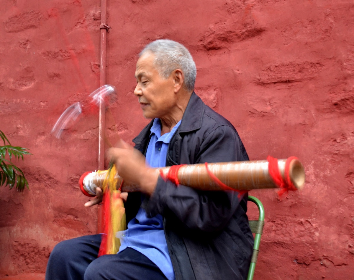 四川梓潼七曲山竹琴大师