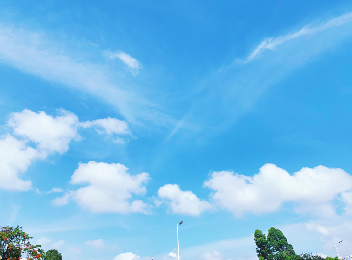 夏日天空一切显得那么寂静