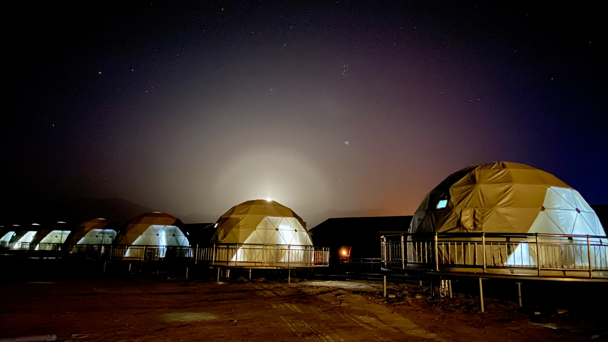 星空营地的夜景