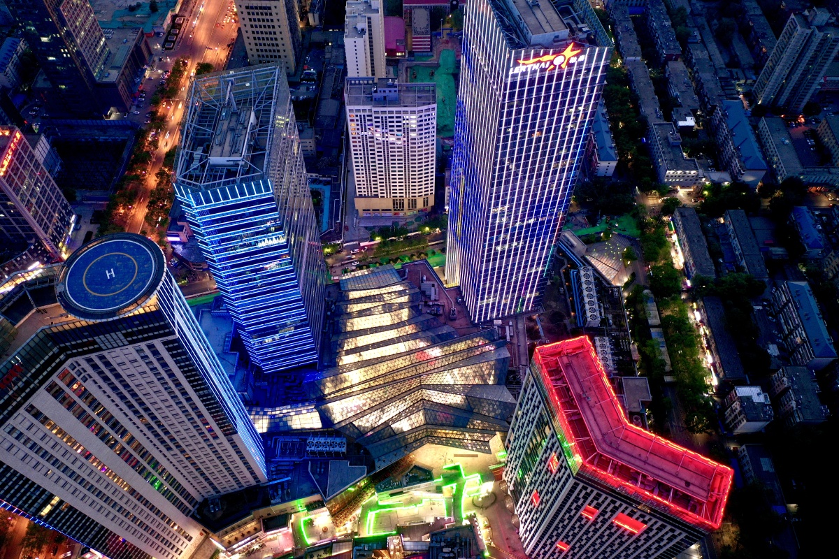 石家庄航拍勒泰中心