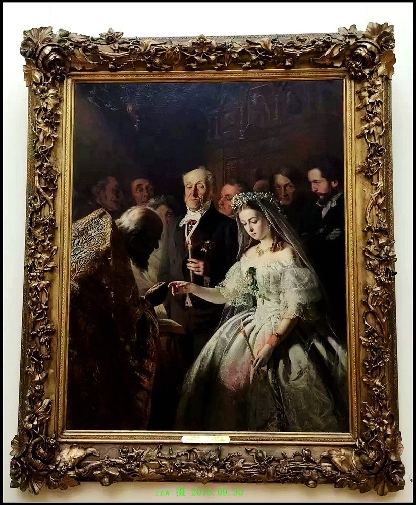 ELS-33特列季亚科夫藏画:普基廖夫的《不相称的婚姻》,少女被迫嫁给老富豪。