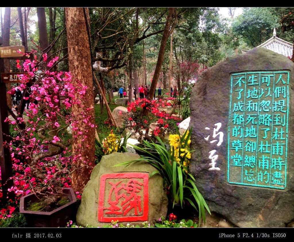 DFCT-79总忘不了成都草堂:著名作家冯至题写的碑文。