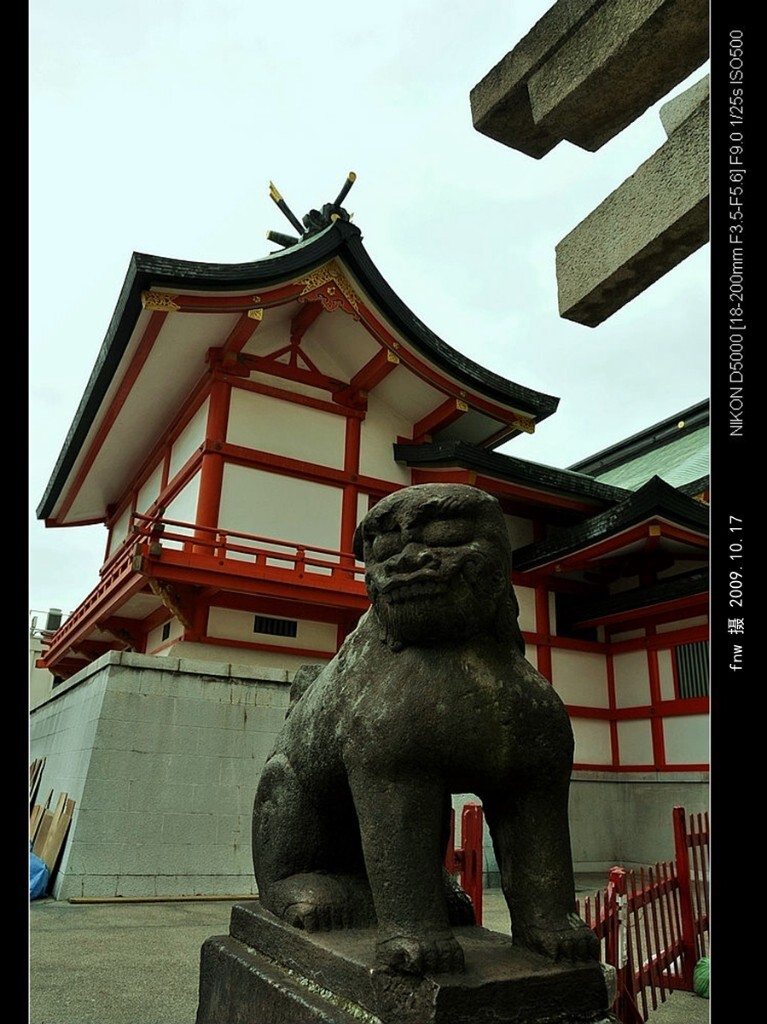 RBdj-56东京雷电神社的建筑和铜狮