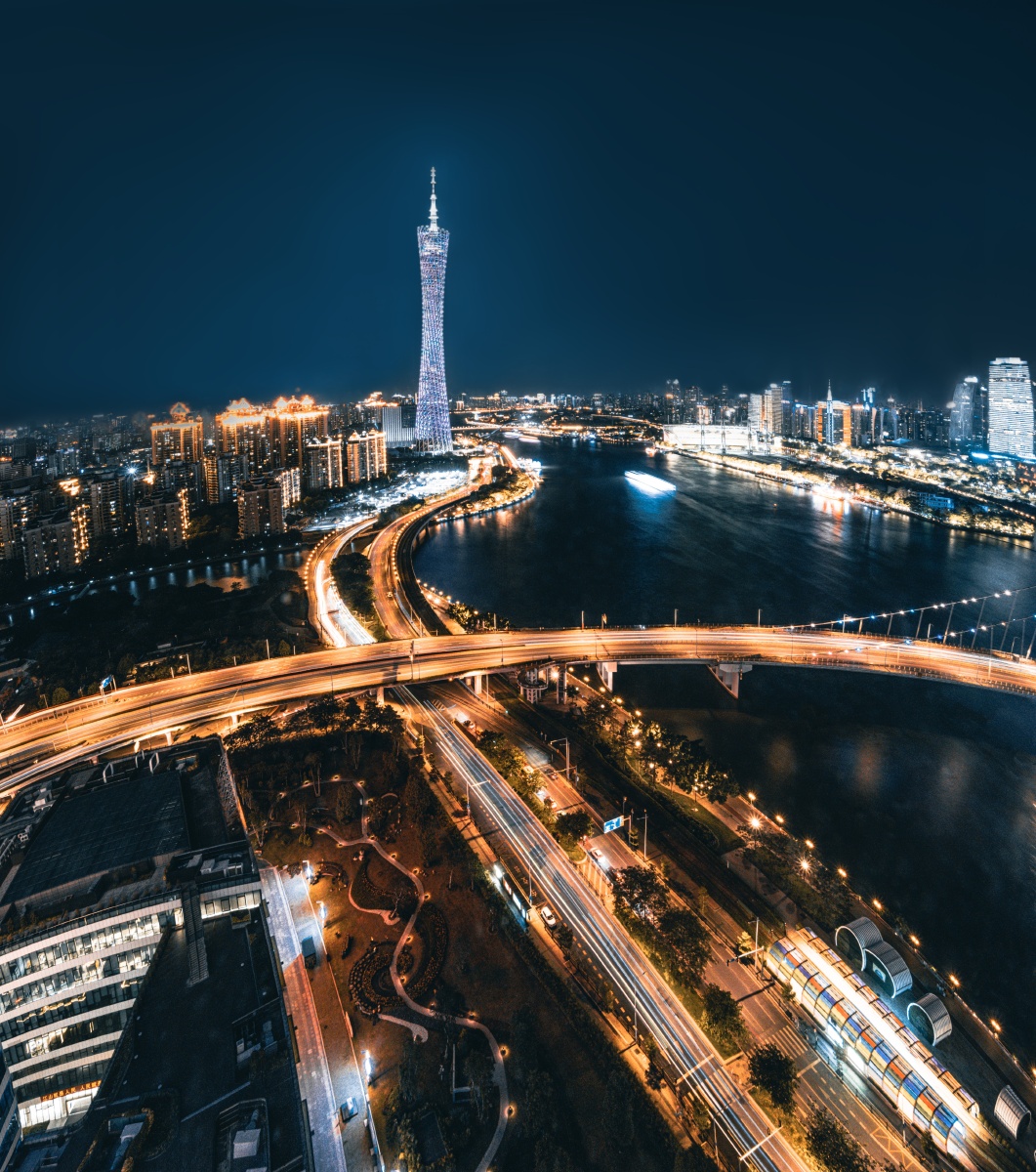 广州摄影绝美夜色俯视苍生