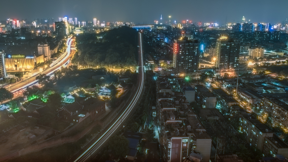 夜景武汉大东门
