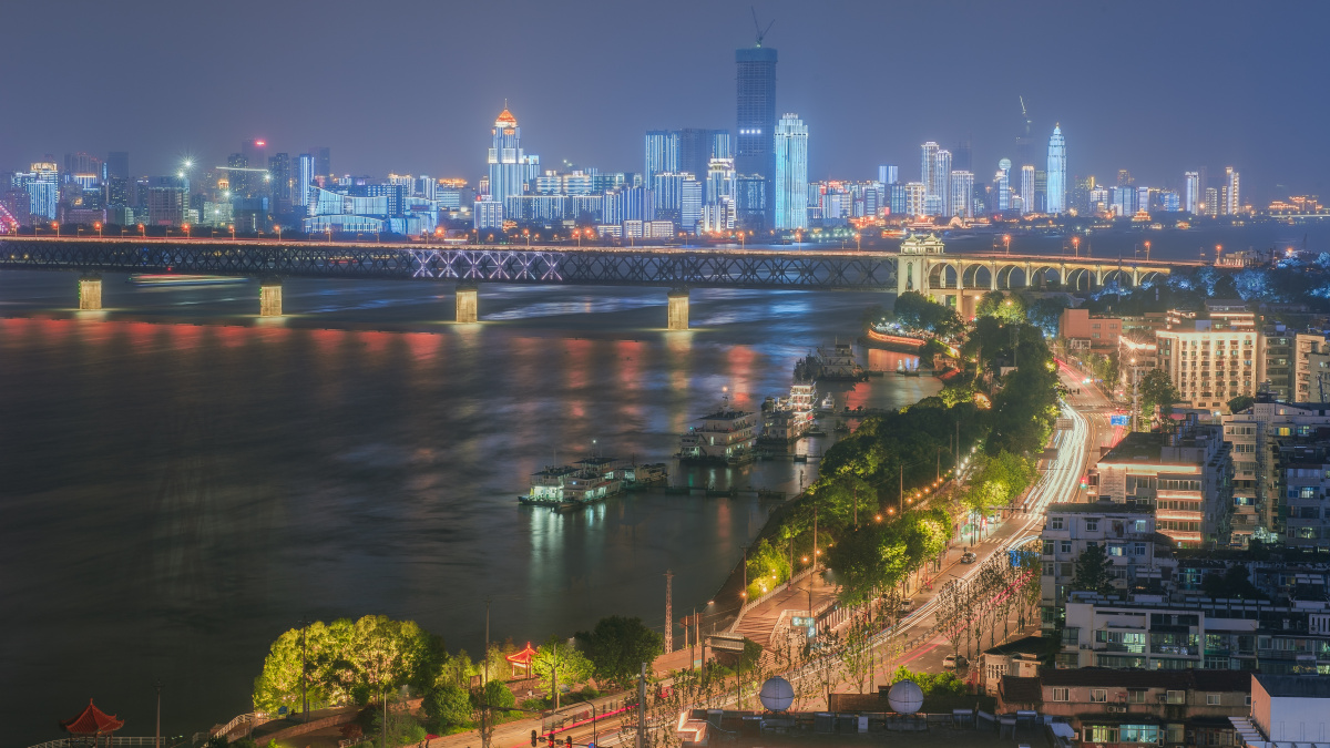 长江夜景 - 武汉江山 - 图虫
