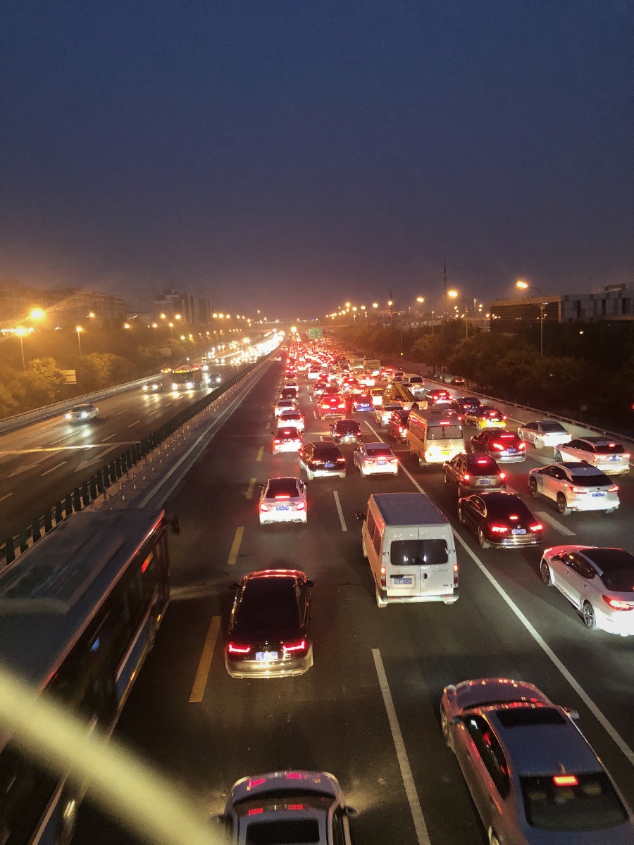 四惠枢纽京通快速路夜景