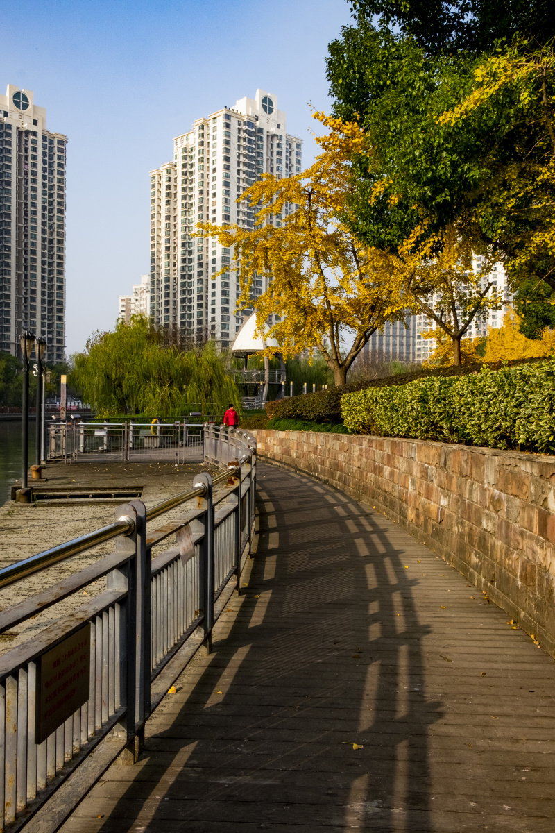 上海苏州河梦清园附近在规划建造沿河步道这项促进全民健身的惠民工程