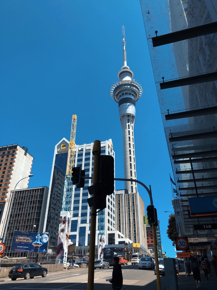 skytower天空塔拍摄于新西兰奥克兰queenst