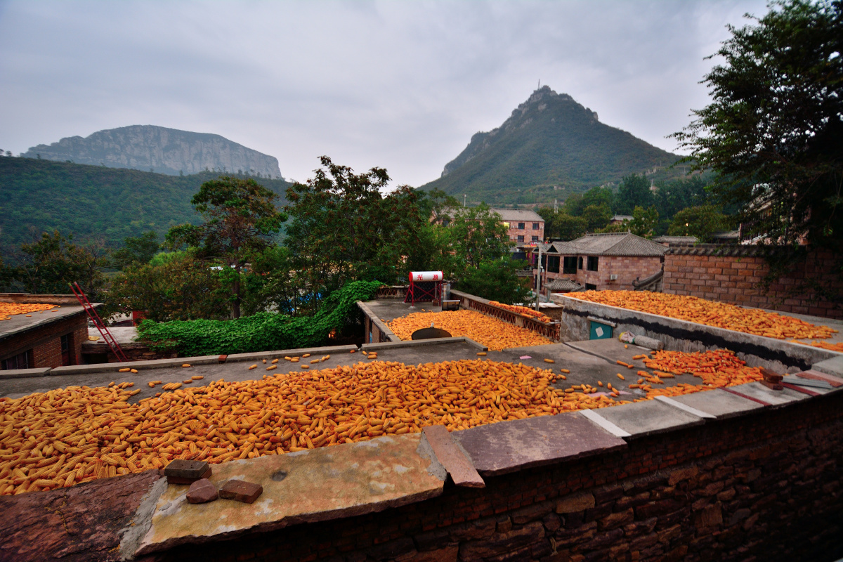 王垴村古村峡沟挂壁