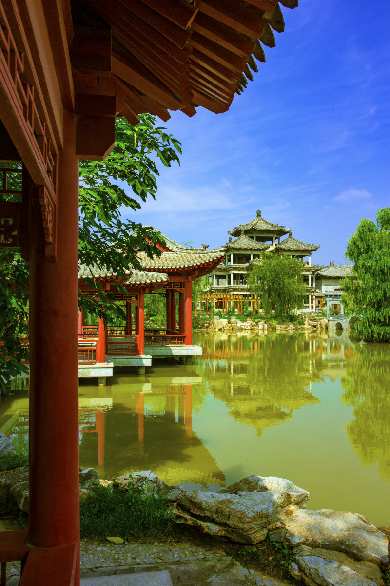 周末走进乡宁戎子酒庄被这里的仿古建筑所着迷那雕梁画栋飞檐翘角把戎