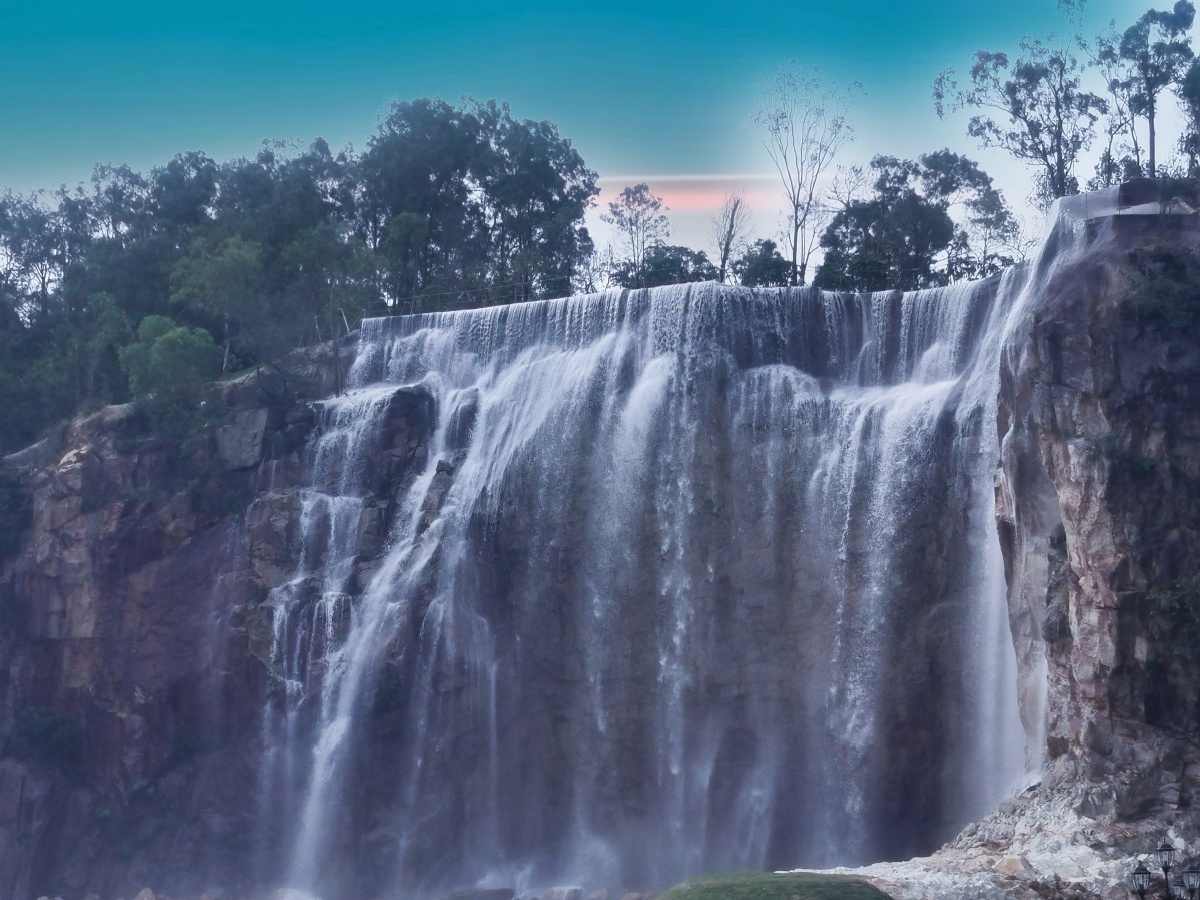 珠海的人造瀑布