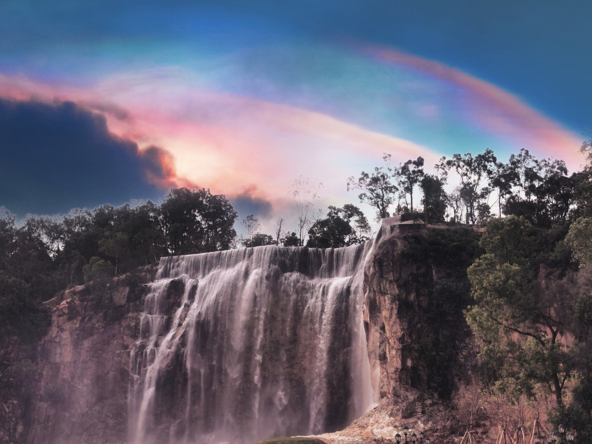 珠海的人造瀑布