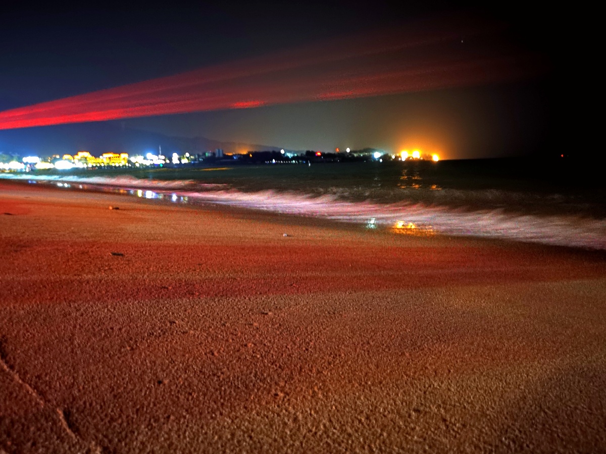 较场尾夜色沙滩