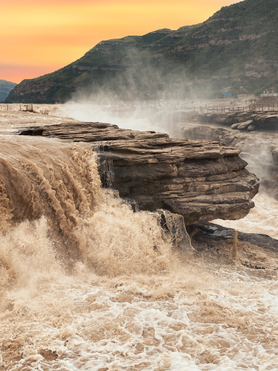 壶口瀑布一角磅礴的气势都能溢出屏幕呀
