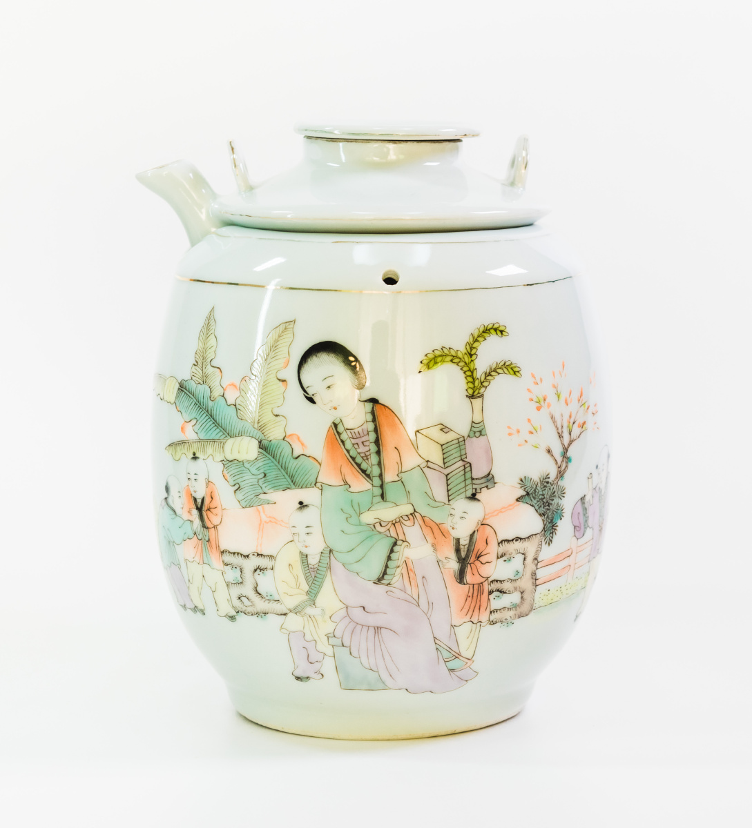 民国粉彩温酒壶方家珍款