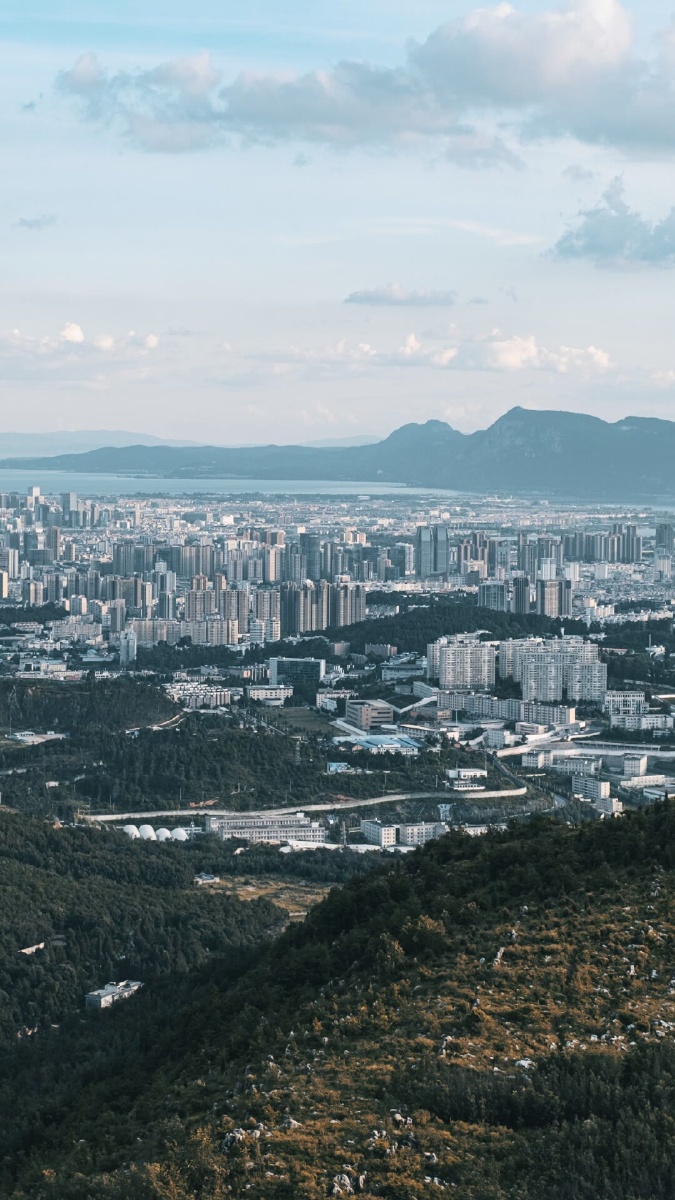 昆明海鸥和城市风光