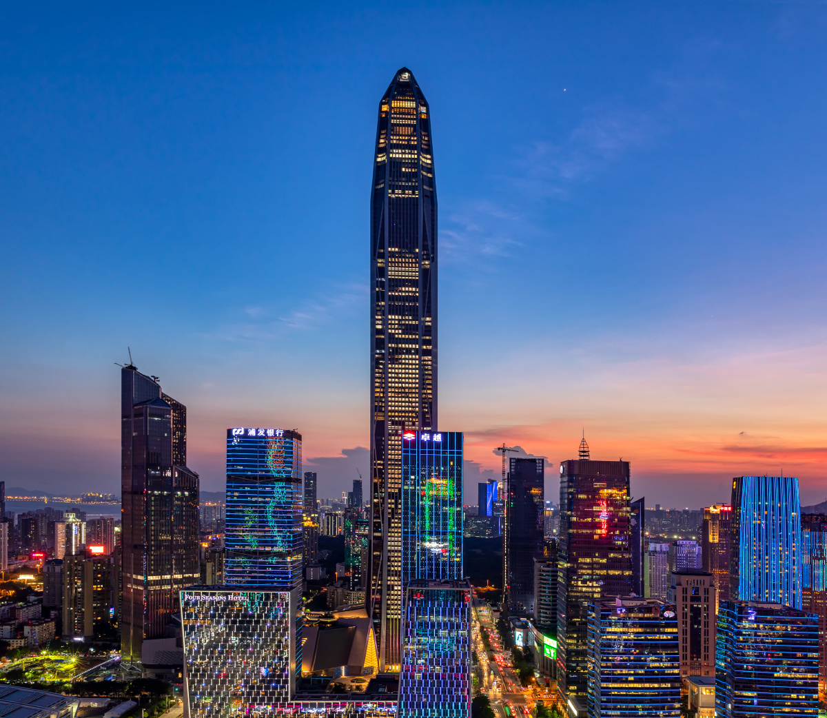 深圳福田中心区cbd夜景