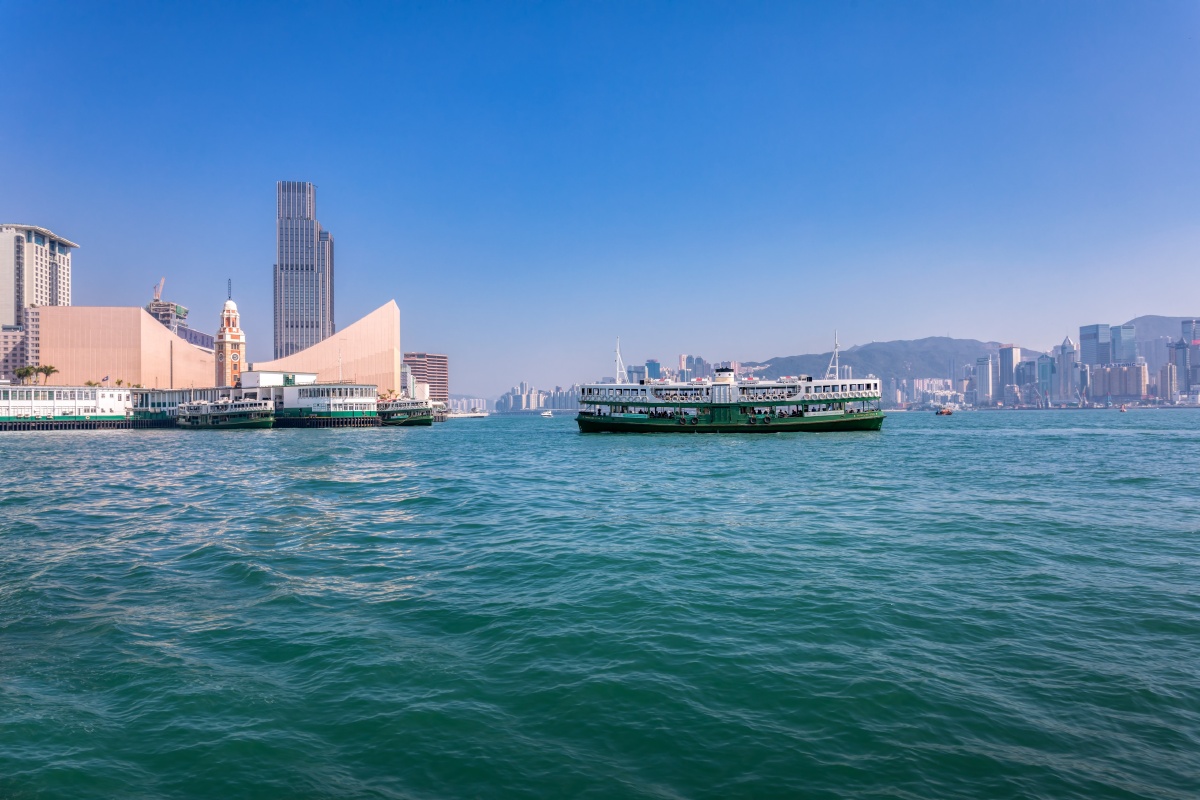 渡船运输系统维多利亚港香港#尖沙咀码头天星小轮#交通运输#客运掠挝