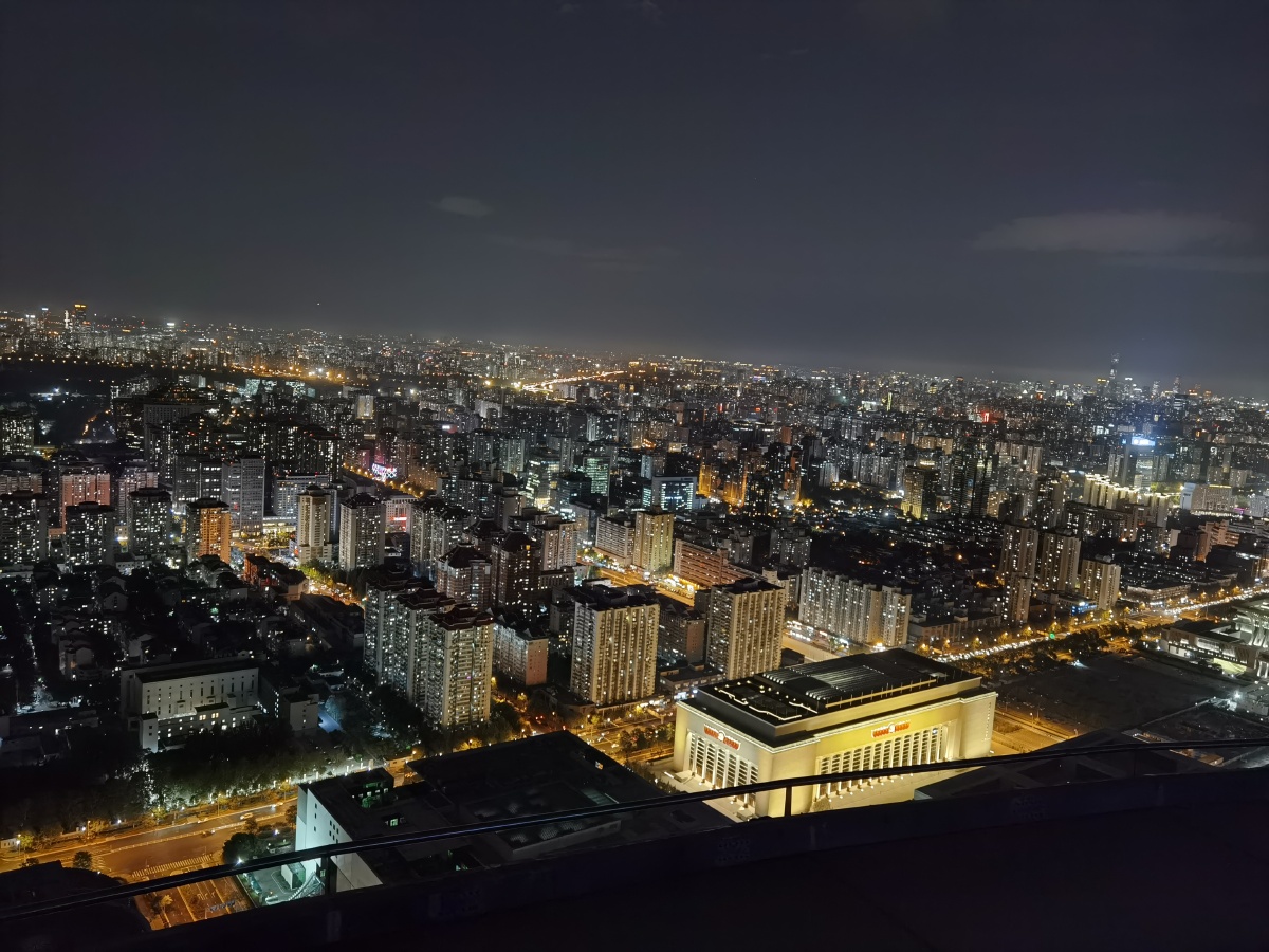 鸟巢水立方夜景高空鸟瞰高清