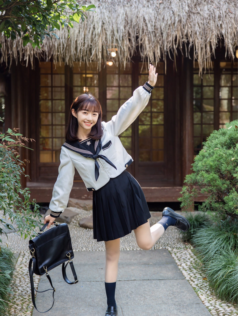 jk制服元气水手服拍照姿势分享