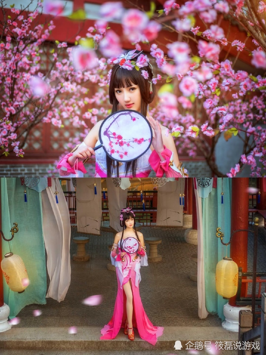 赏析小姐姐cos王者荣耀甄姬游园惊梦