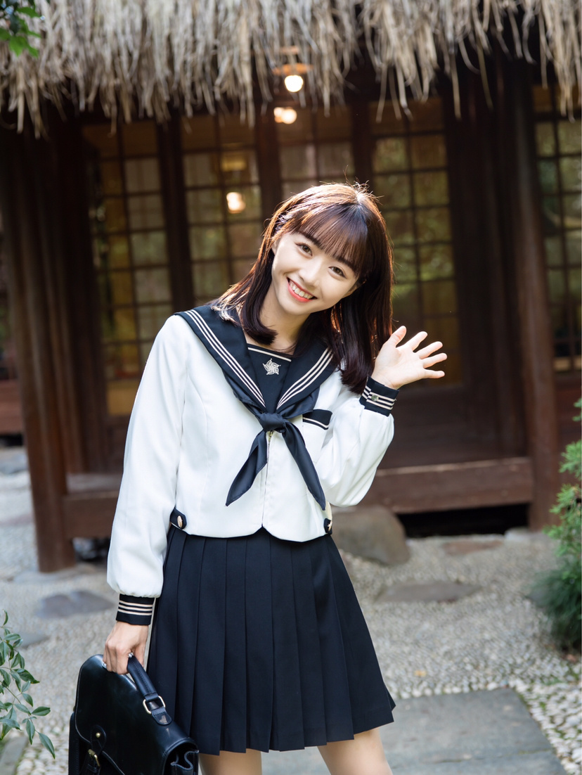 jk制服元气水手服拍照姿势分享