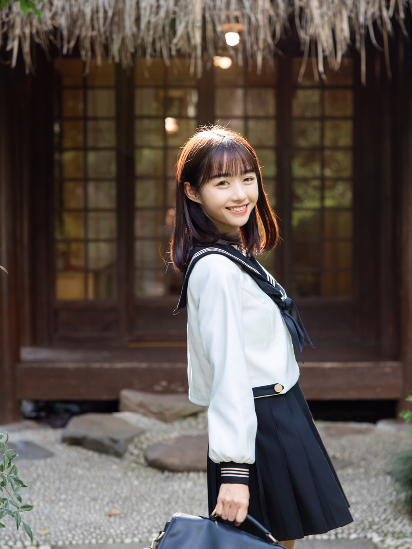 jk制服元气水手服拍照姿势分享