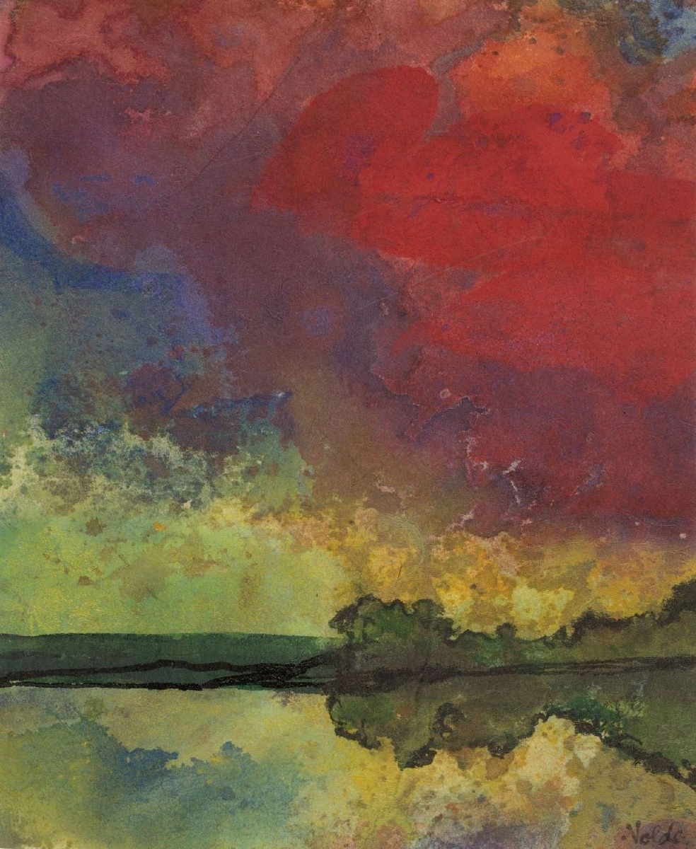 埃米尔·诺尔德 1867-1956 红云#画 #艺术 #美 #自然 #抽象 - 世间