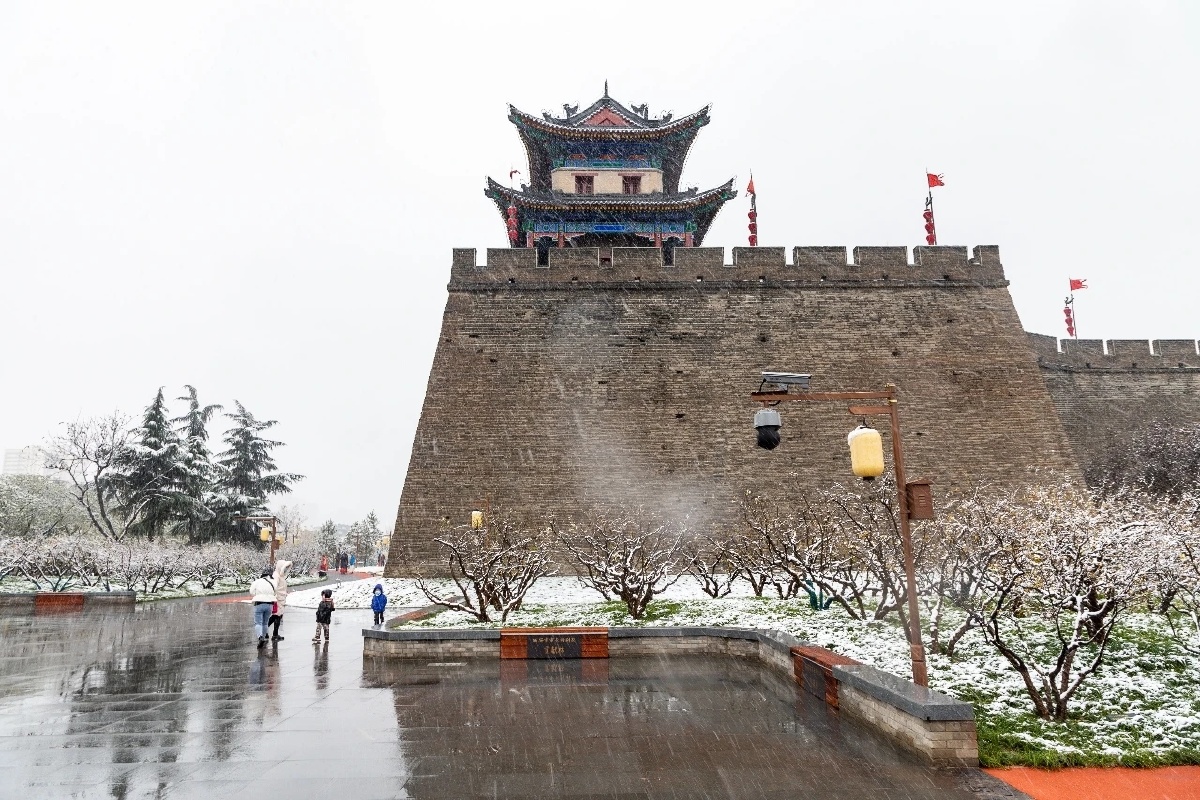 西安雪景