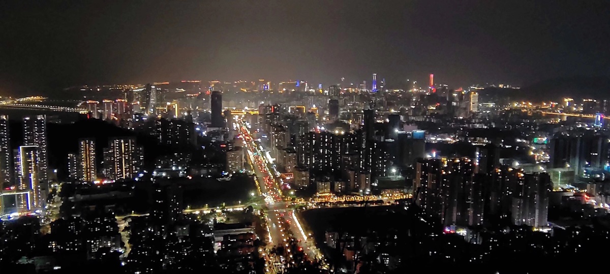 夜晚的城市,万家灯火