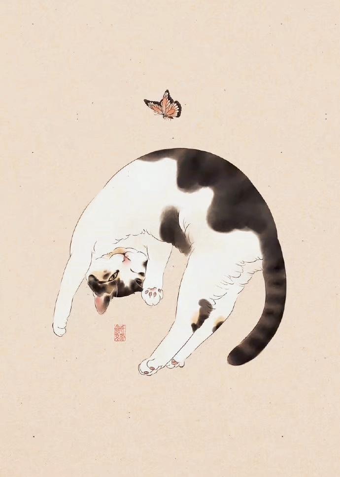 猫咪的画风