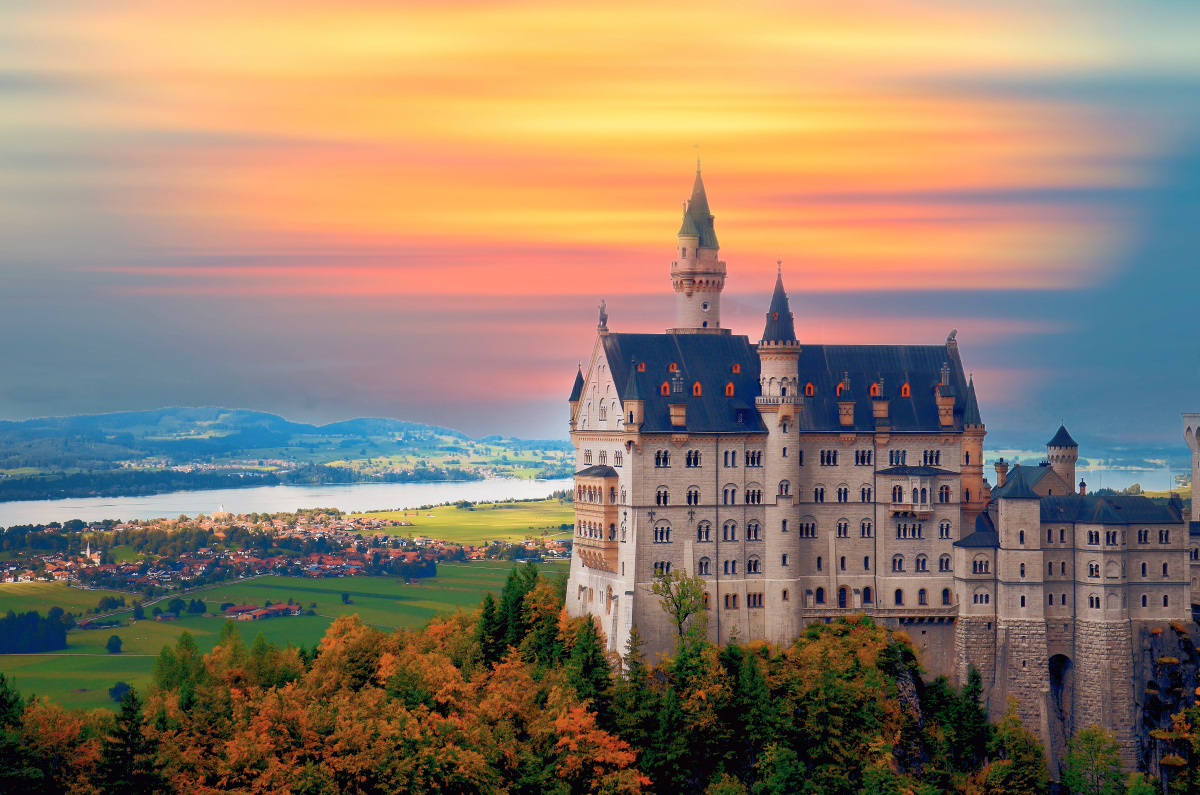 巴戈利亚的秋天-新天鹅堡/福森/德国