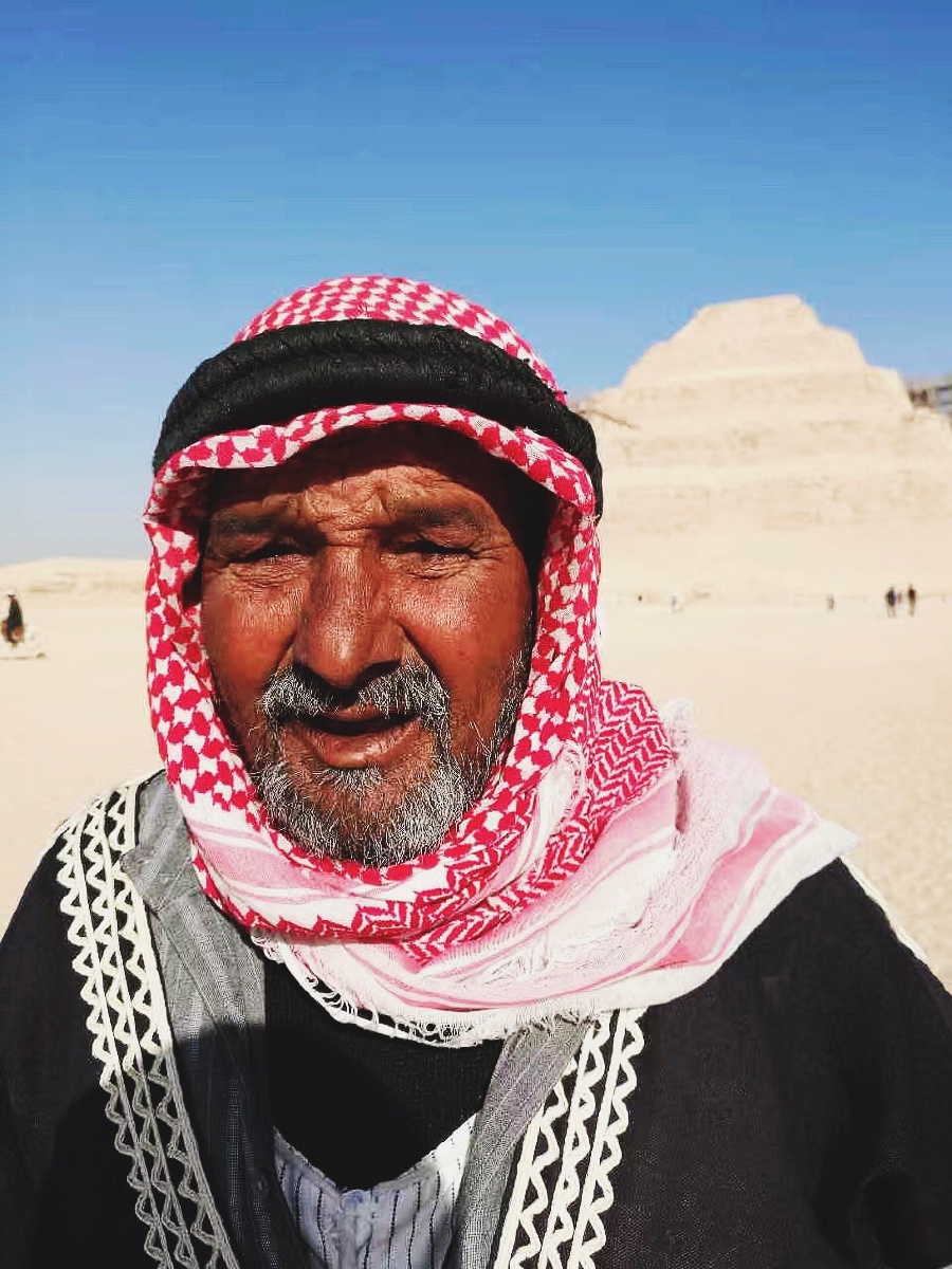 开罗的阿拉伯老人