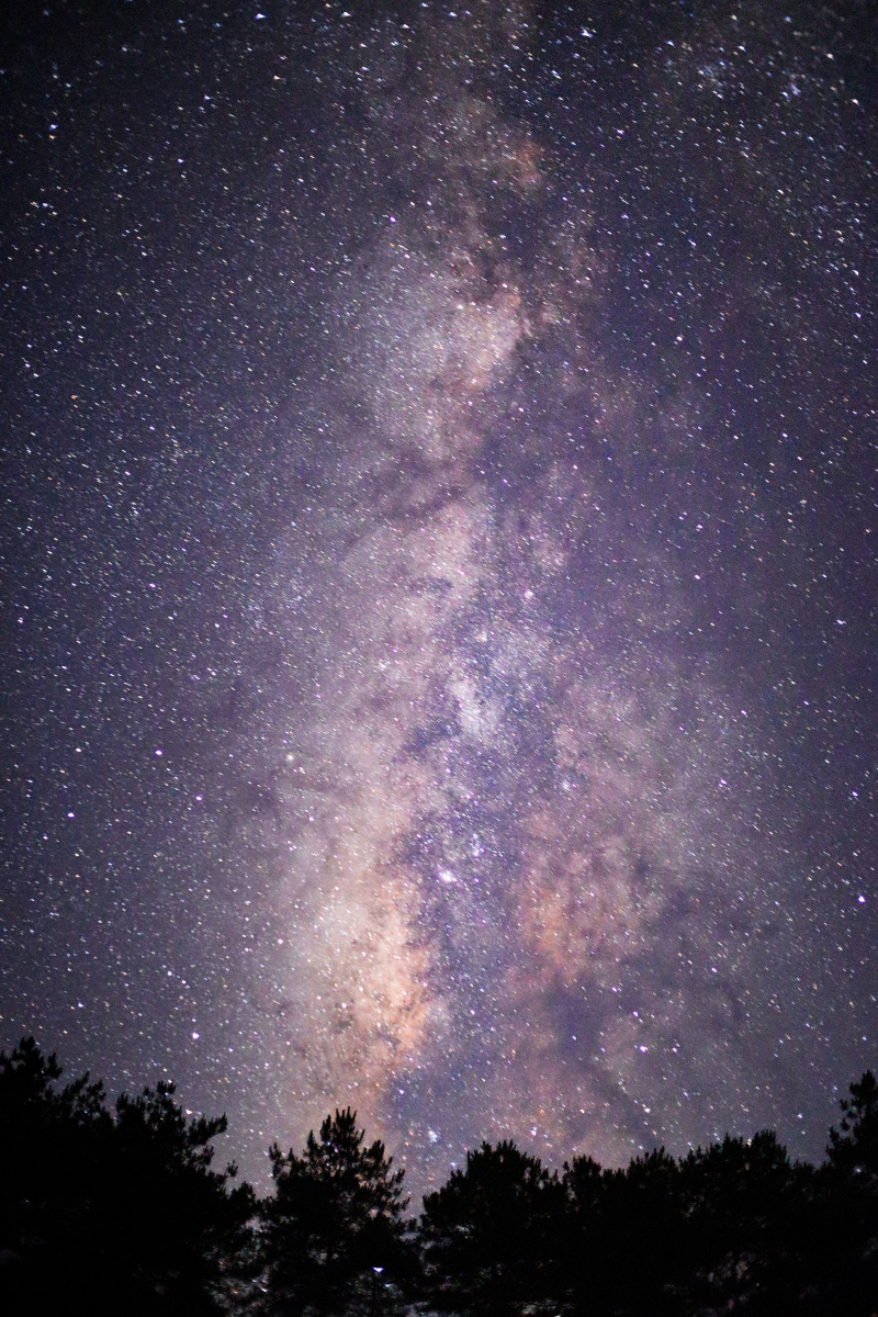 三伏天夜空繁星点点家乡银河落九天