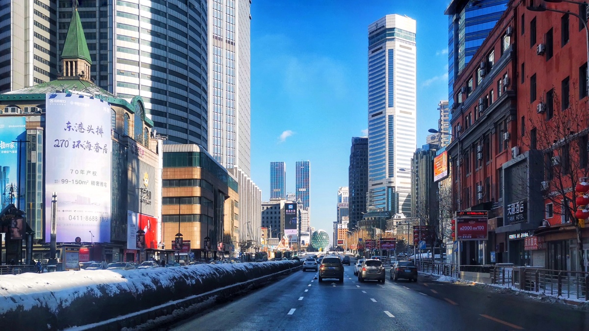 我的家乡雪后的大连