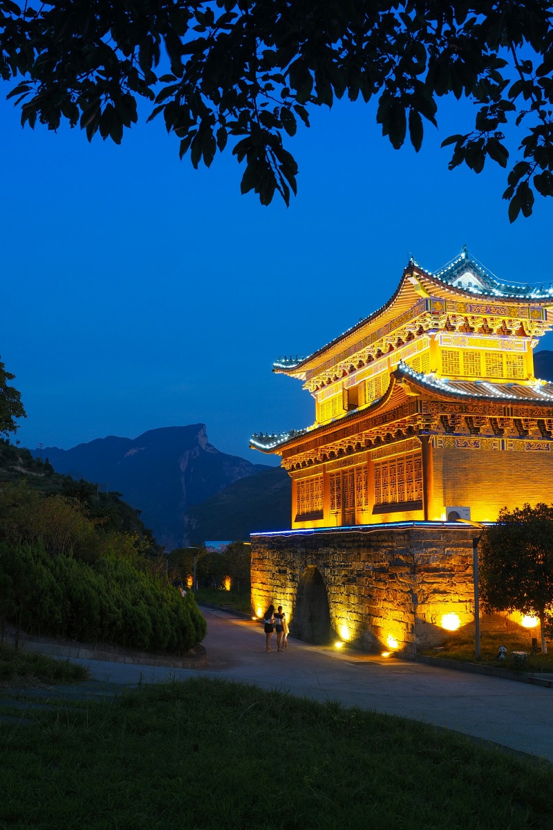 夔州古城夜景一隅