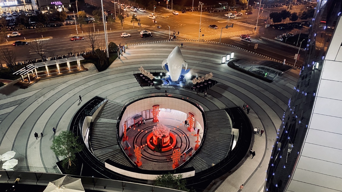 无锡八佰伴中心夜景平视图