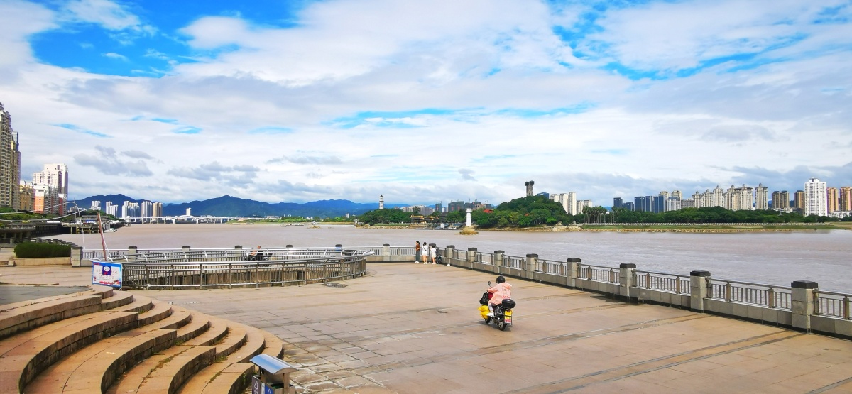 台风后风光摄于温州市望江路