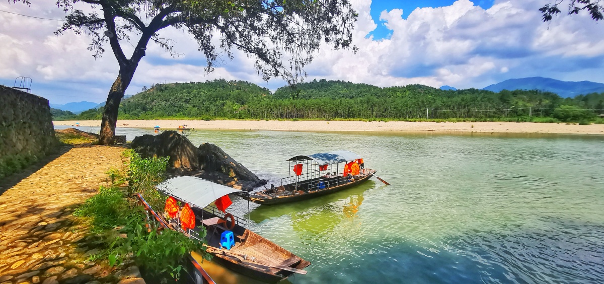 风景竹船摄于温州市永嘉县