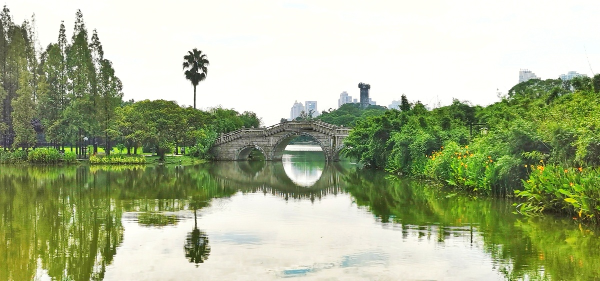 江心屿桥倒影摄于温州市鹿城区丶