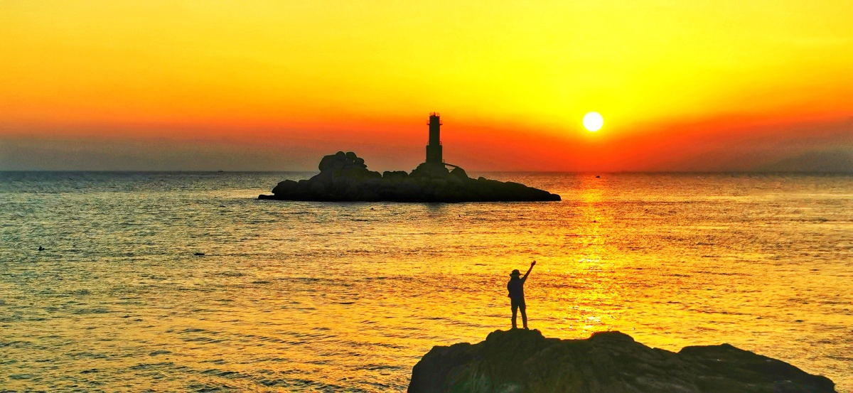 日落西山摄于温州市洞头区