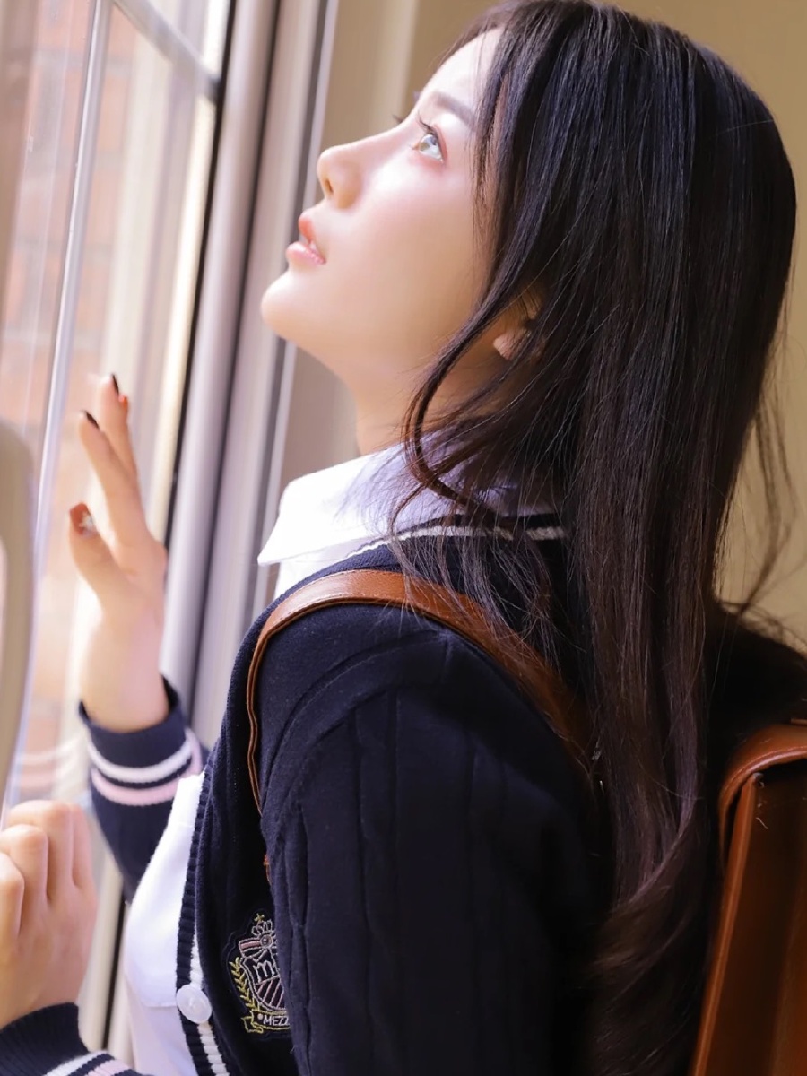 学院风写真来啦特别喜欢侧脸初恋脸呀
