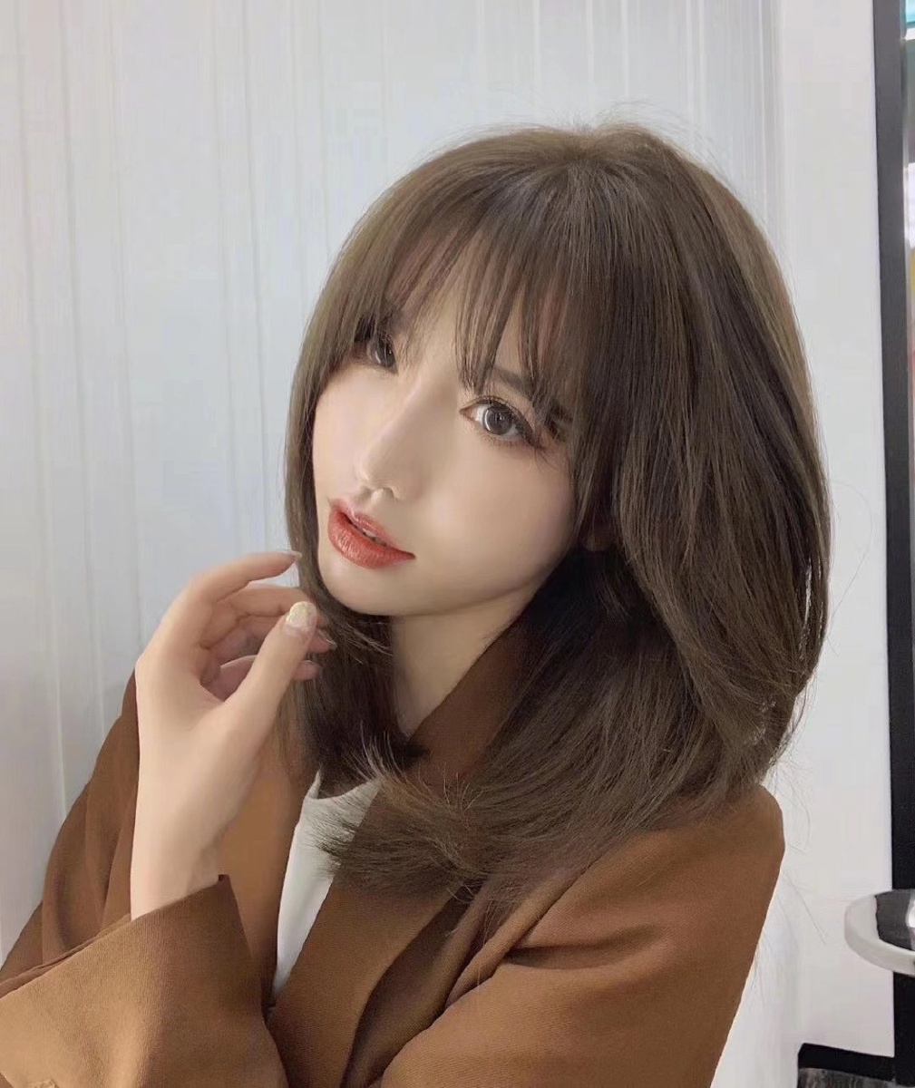 茶色77减龄齐肩发