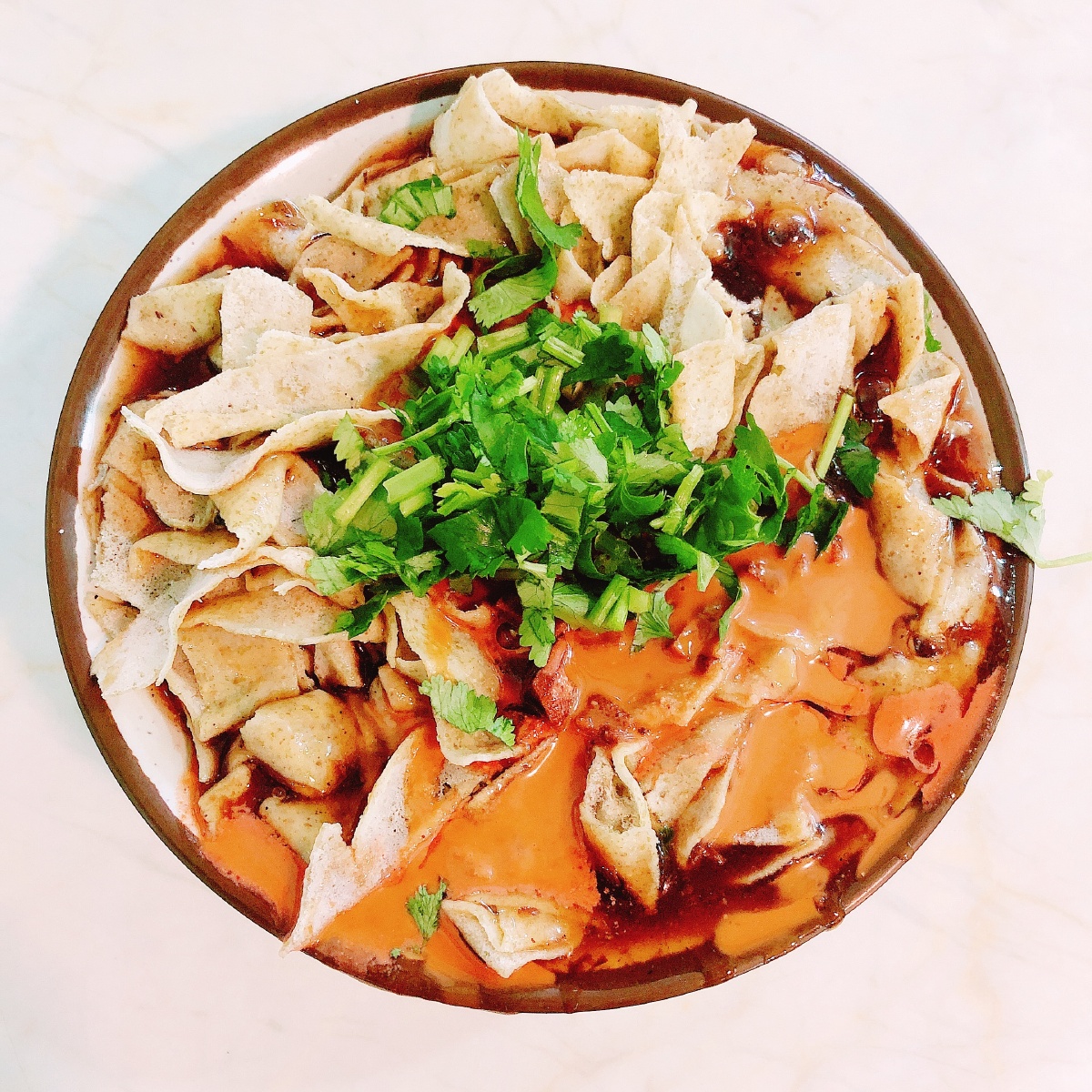 天津独特风味小吃锅巴菜唯爱与美食不可辜负