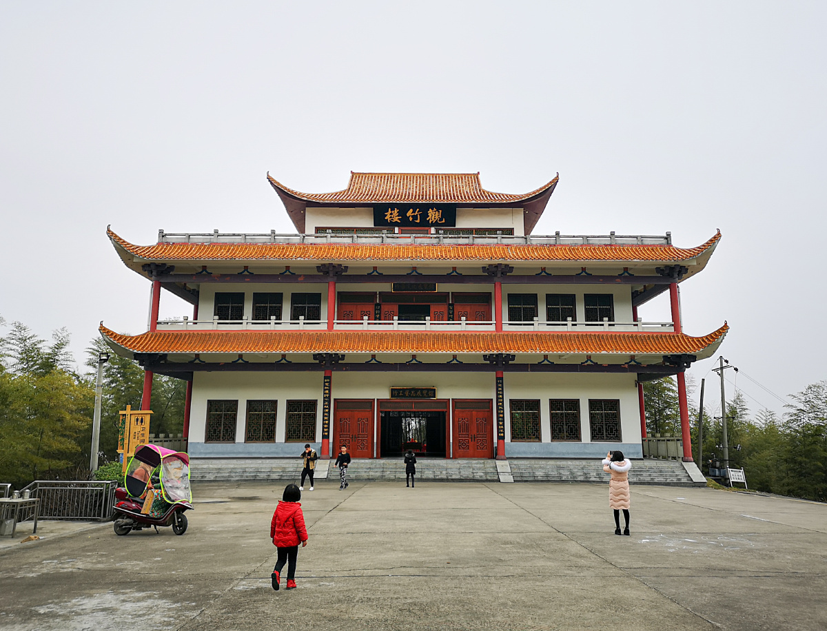 益阳桃江县风光,观竹楼,桃花江,牛潭河大桥.