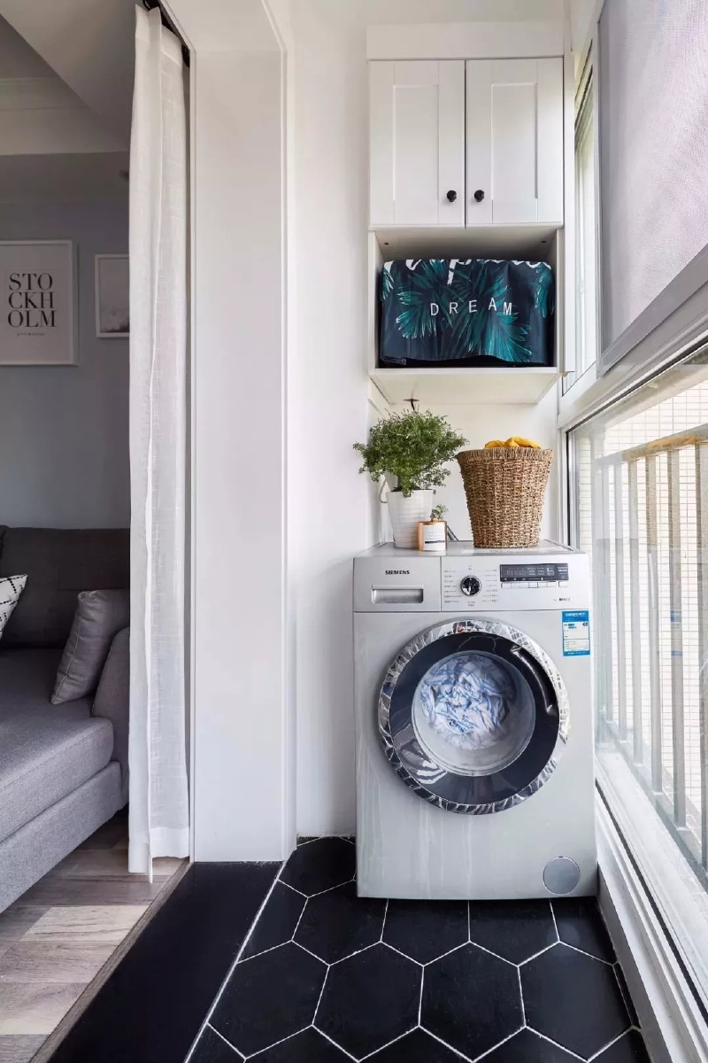 阳台洗衣机吊柜实用与美观兼得微笑67